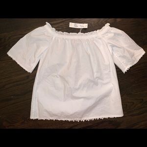 Trina Turk White Off the Shoulder Top